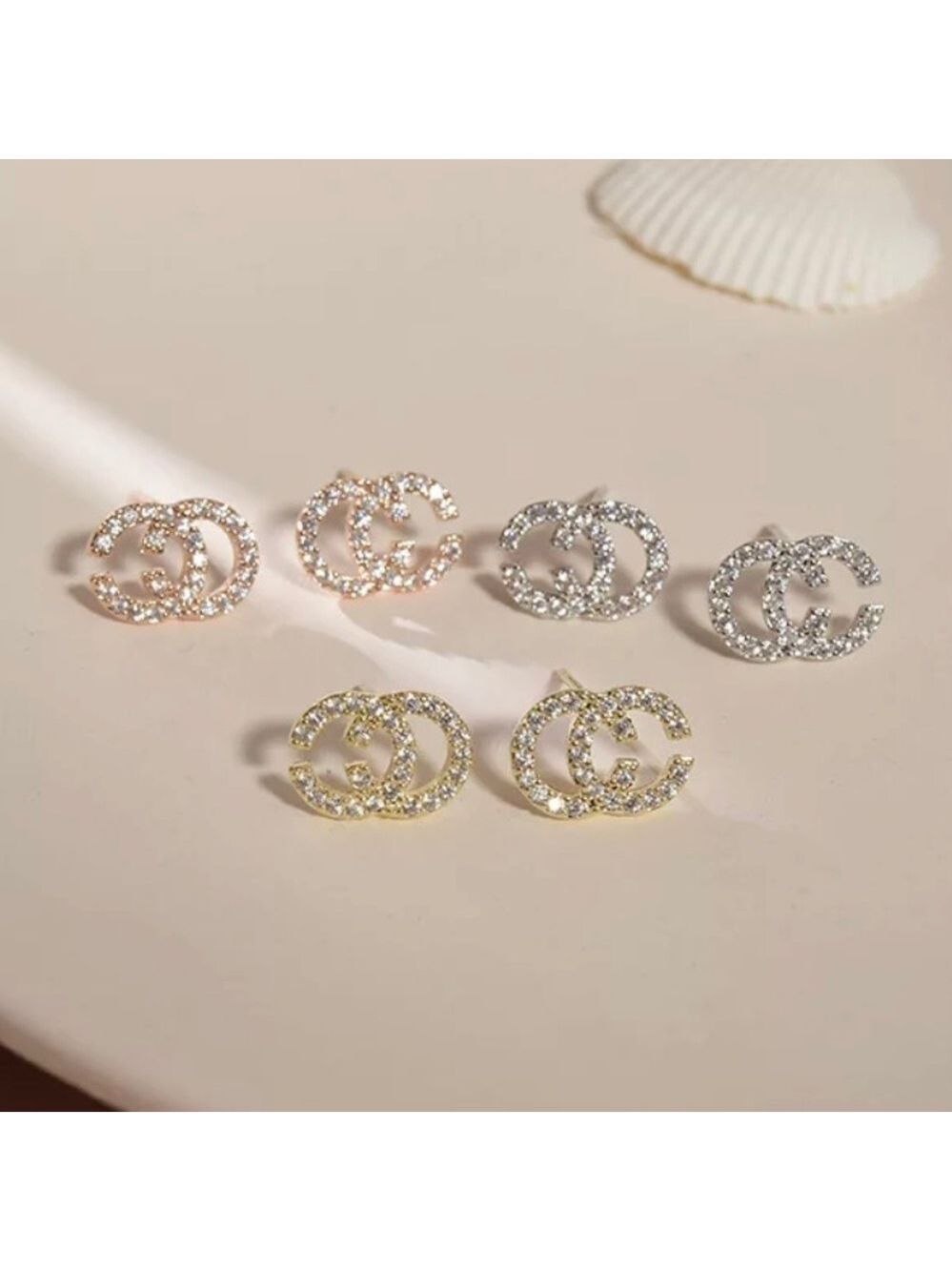 CC zircon crystal earrings - Picture 3 of 11